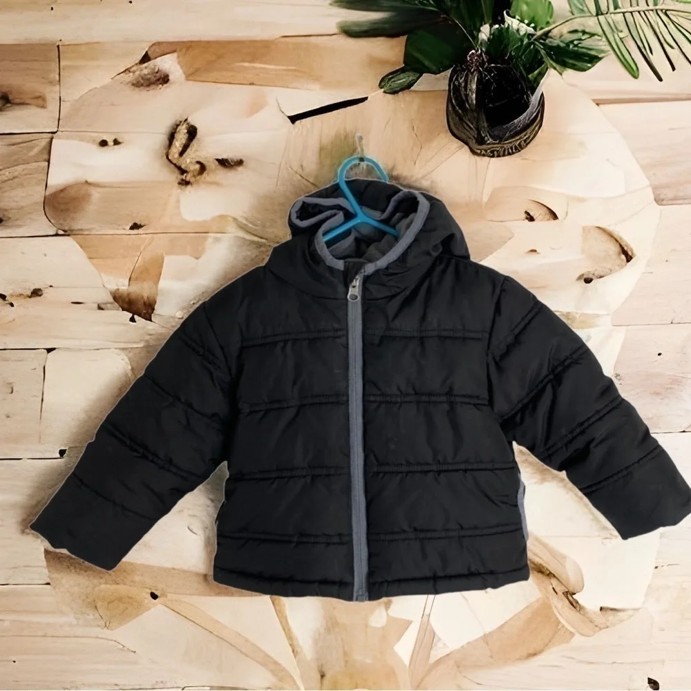 Healthtex Black Puffer Baby Jacket Kids Sz 12 mos